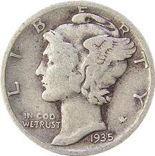 Silver Mercury Dime for Hoodoo