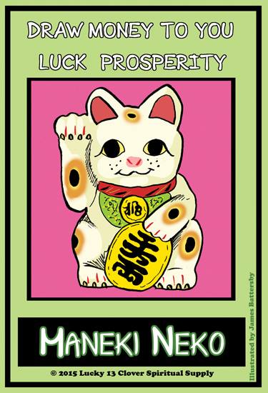 Www Lucky13clover Com Draw Money Maneki Neko Lucky Cat Candle Lucky 13 Clover Spiritual Supplylucky 13 Clover Spiritual Supply